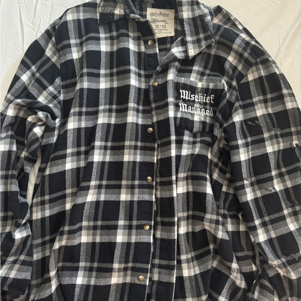 Cakeworthy Harry Potter Marauder's Map Flannel Shirt Unisex 2XL